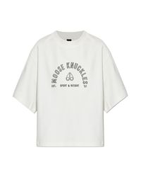 Moose Knuckles White T-Shirt "True North"