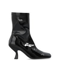 DIESEL Black Ankle Boots 'D-Amber'