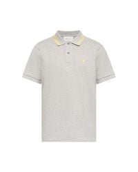 AMI White Polo With Embroidered Logo for men
