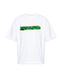 Balenciaga Blue T-Shirt With Print for men