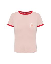 DIESEL Pink T-Shirt 'T-Uncuties-Long-S12'