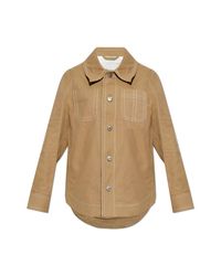 AMI Natural Denim Jacket With Pockets