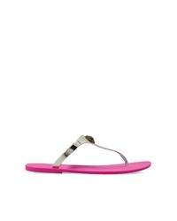 Kurt Geiger Purple Rubber Flip-Flops "Maddison"