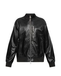 Paul Smith Black Leather 'Bomber' Jacket for men