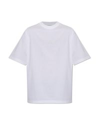 Balenciaga White T-Shirt With Printed Logo for men