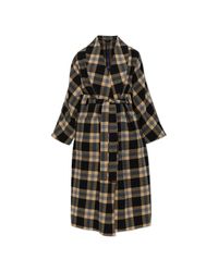 KENZO Black Oversize Coat With Belt