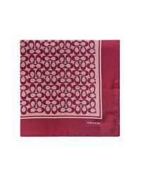 COACH Red Silk Scarf