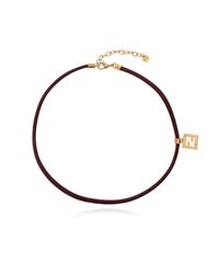 Fendi White Leather Bracelet