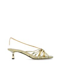 Golden Goose Deluxe Brand Metallic Heeled Sandals 'Nico'