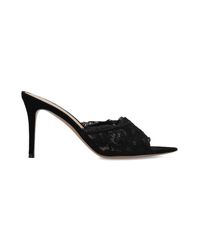 Gianvito Rossi Black Heeled Mules 'Claudia'
