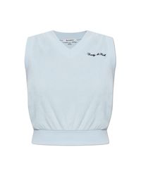 Sporty & Rich Blue Vest From The "Marine" Collection