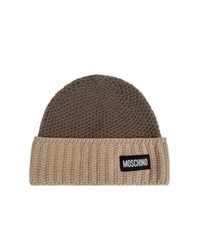 Moschino Brown Cap With Logo Patch