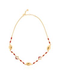 Fendi Metallic Short Necklace