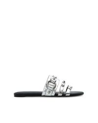 Balenciaga White "City" Flip-Flops