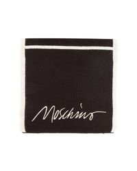 Moschino Black Scarf With Logo