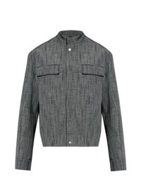 Ferragamo Gray Jacket With Stand-Up Collar for men