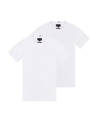 Emporio Armani White Branded T-shirt Two-pack for men