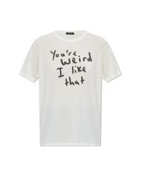 R13 White T-Shirt With Print