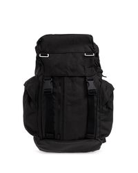 Stone Island Black Backpack With Logo for men