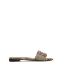 Fendi White Slides Sunshine