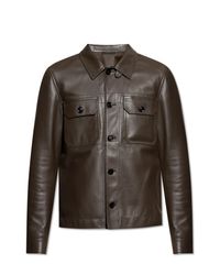 Tom Ford Brown Leather Jacket for men