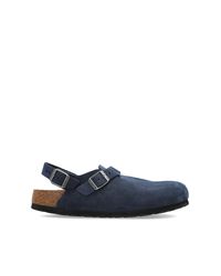 Birkenstock Blue 'Tokio Ii Suede' Slides