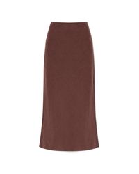 Samsøe & Samsøe Brown Linen Skirt 'Saagneta'