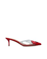 Alaïa Red Heeled Mules