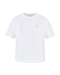 Emporio Armani White T-Shirt With Rubber Application