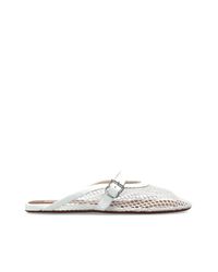 Alaïa White Slides With A Strap