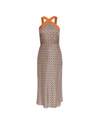 Paul Smith White Patterned Off-Shoulder Dress