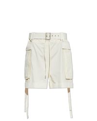 McQueen White Cargo Shorts