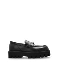 Alexander McQueen Black "Loafers"-Style Shoes On A Platform for men