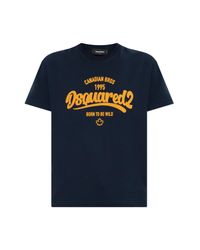 DSquared² Blue T-Shirt With Logo
