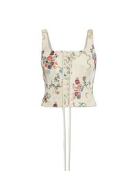 McQueen White Top With A Floral Motif