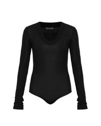 Entire studios Black Long-Sleeve Bodysuit