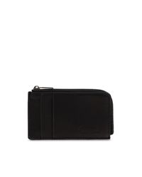 Discord Yohji Yamamoto Black Leather Card Holder for men