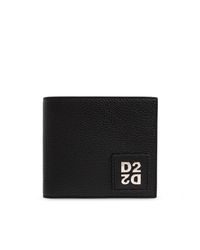 DSquared² Black Leather Wallet for men