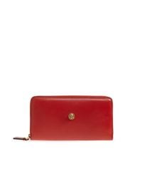 Versace Red Leather Wallet With Medusa Head