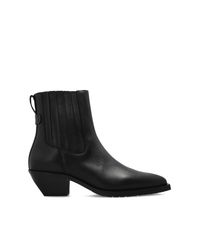 AllSaints Black Heeled Ankle Boots "Marcie"