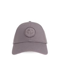 Stone Island Purple Baseball Cap for men
