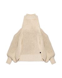 Balmain Natural Off-Shoulder Sweater