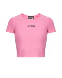 Versace Jeans Couture Pink Fitted Cut Top