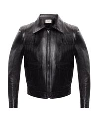 Céline Black Leather Jacket for men