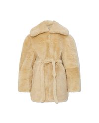 KNWLS Natural Fur Coat With 'Baby' Belt