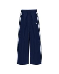 Adidas Originals Blue Wide-Leg Trousers