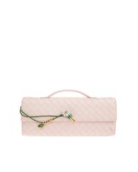 Bottega Veneta Pink Clutch Bag "Andiamo"