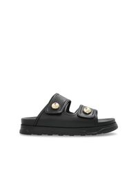 Furla Black Slides Sfera