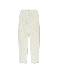 Dolce & Gabbana White Lace Trousers