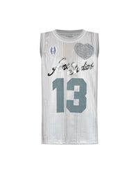 Acne White Sleeveless T-Shirt for men